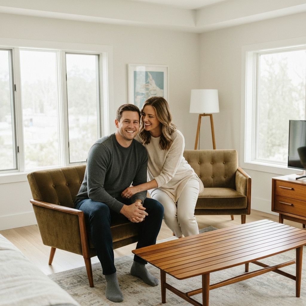 Happy couple enjoying better sleep